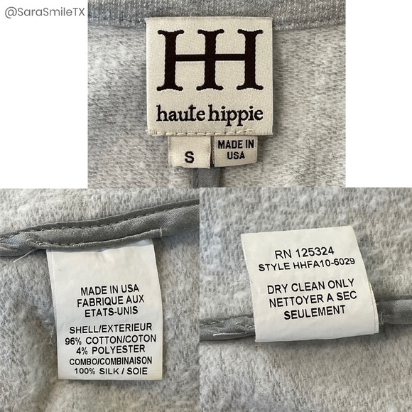 HAUTE HIPPIE Gray Casual Sweatshirt Blazer - Picture 10 of 10
